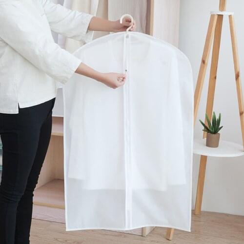 1 Piece Clothes Dust Cover Transparent Waterproof Suit Cover Hanging Garment Dustproof Cover Clothing Dust-proof Bag Hanging Bag