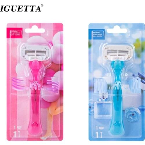 Women Razor Blades Set Safety Replaceable Head Shaver Hot Sale Ladies Shaving Knife New Stainless Steel Four-Layer Blade Razor
