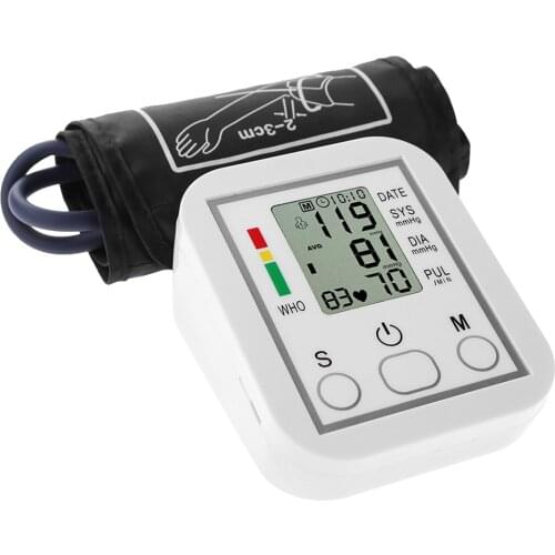 Blood Pressure Monitor Electronic Blood Pressure Meter Electronic Sphygmomanometer Arm Style Home Tonometer without Battery
