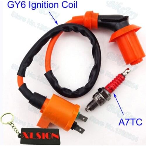 Racing Ignition Coil GY6 Spark Plug A7TC For 50cc 110cc 125cc 140cc 150cc 160cc XR50 CRF50 Pit Dirt Bike