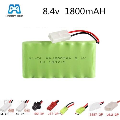 Hobby Hub 8.4V 1800mah NI-CD Battery for electric toys Remote Control car boat robot high capacity Rechargeable battery nicd