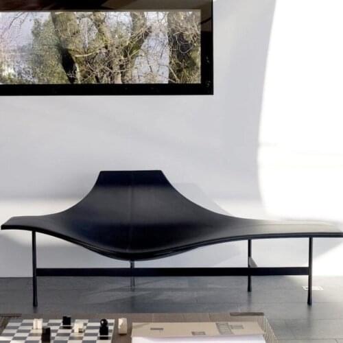 Nordic Entry Lux Style Designer Masad Recliner Villa Living Room Balcony Concubine Nap Reclining Leather Chair