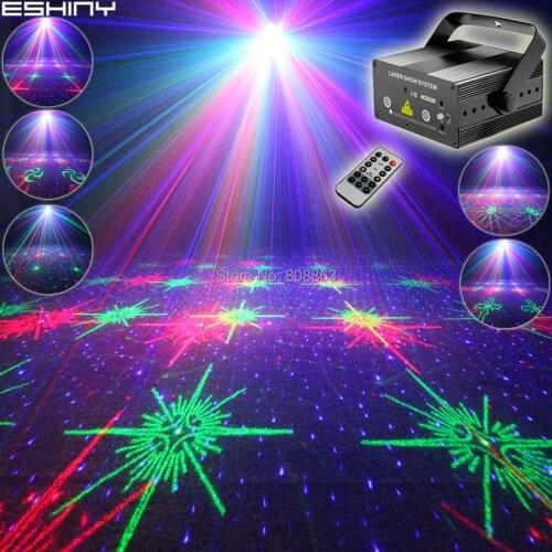 ESHINY MINI RGB Laser 32 Pattern Projector Full Color Club Home Party Bar DJ Holiday Disco Xmas Dance Stage Effect Light N60T161