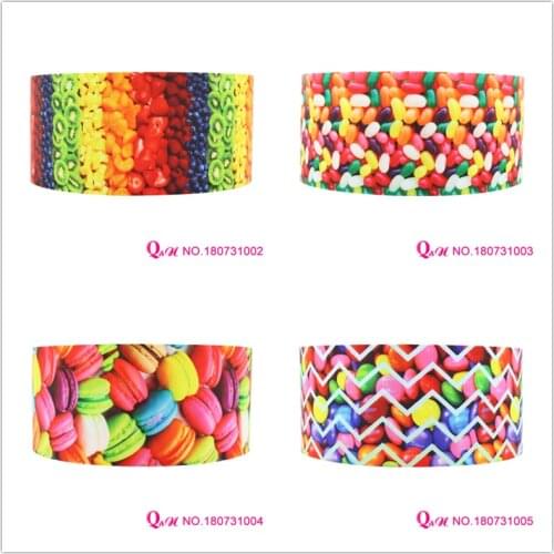 Q&N ribbon 16mm 22mm 25mm 38mm 50mm 75mm candy love printed grosgrain ribbon webbing 50yards/roll for headband
