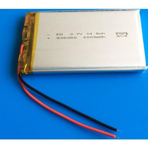 805080 3.7V 4000mAh 14.8wh Polymer Lithium LiPo Rechargeable Battery For GPS PSP DVD PAD tablet pc laptop power bank video game