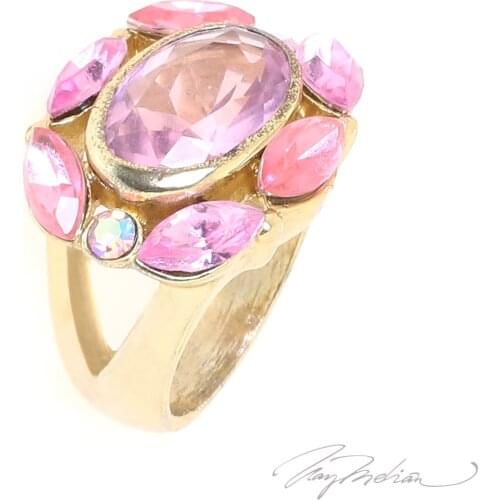 Metal ring Lacquered VALFLORCRIS Pink Collection CROWN EXPIRED