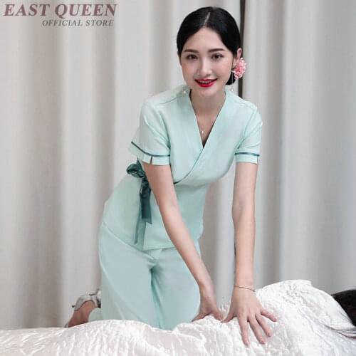 Summer 2019 New Arrival Spa Massage Uniforms Beautiful Uniform Beautician Clothes Wide Leg Pants Spa Beauty Salon Uniform AS109