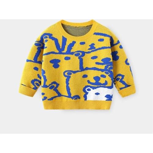 2020 Autumn Winter Kids Cartoon Sweater Children New Year Clothing Boys Girls Cotton Pullover Baby Costumes