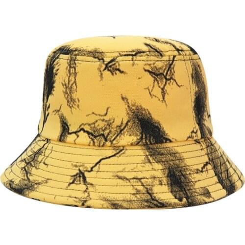 Cotton Print Bucket Hat Fisherman Hat Outdoor Travel Hat Sun Cap Hats for Men and Women 377