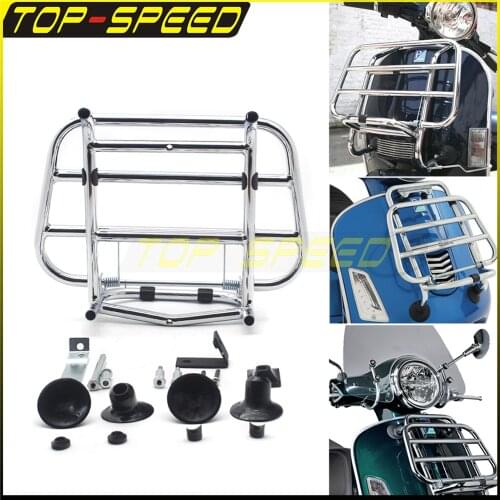 For Vespa Primavera 150 2015-2019 Sprint 150 2017 Stainless Steel Front Luggage Cargo Carrier Rack Holder Shelf Bracket Holder