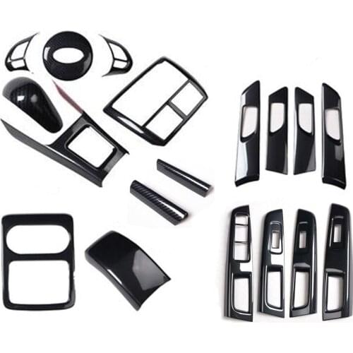 For Subaru Forester 2008-2012 Right Hand Drive Car Door Handle Gear Shift Steering Wheel Cover Trim New Auto Styling Moldings