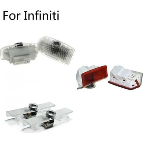 2X For Infiniti Q50 Q60 Q70 QX50 QX60 QX70 QX30 JX35 QX80 FX G M EX Car Led Door Light Projector Logo Ghost shadow Welcome Lamp