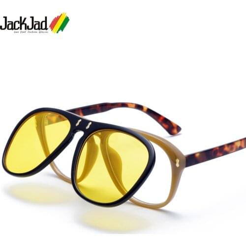 JackJad 2018 New Fashion McQregor Aviation Style Flip Up Sunglasses Unisex Vintage Brand Design Sun Glasses Oculos De Sol 33109