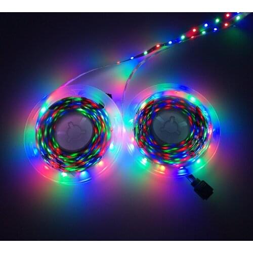SMD 3528 LED Flexible Strip Ribbon Lamp Small Light RGB Tape TV Desktop Screen for Household Television Decoration