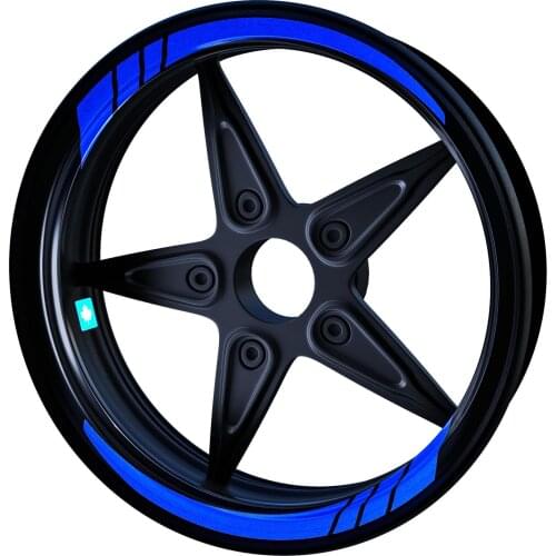 Reflective Blue Moto GP Style Inner Rim Tape Wheel Stripes Decals Sticker CinarExtreme