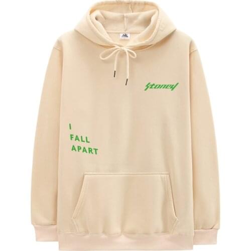 2020 New Arrival Post Malone Hoodie Men Hip Hop Swag Hoody Stoney I FALL APART Letter Print Long Sleeves Harajuku Hoodies
