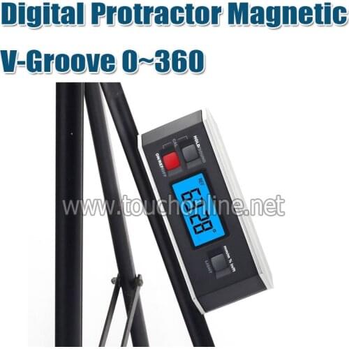 Angle Finder Level Digital Protractor Inclinometer Magnetic V-Groove 0-360 TLB-08