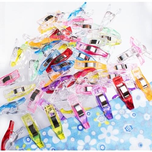 50 Pcs Sewing Fabric Clips Craft Quilt Binding Plastic Clips Clamps Pack For Quilting Patchwork
