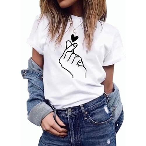 Womens t-shirt Harajuku love t shirt women feminina ladies Than heart ulzzang graphic t shirts women 2019 summer femme clothes