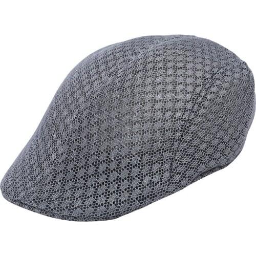 Winter Women Soft Net Retro Hats Casual Breathable Winter Warm Comfort Beret Flat Cap Driver Hat Cap For Men chapeau homme hiver