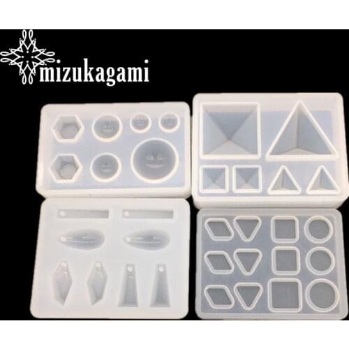 1UV Resin Jewelry Liquid Silicone Mold Pyramid Geometry Beads Resin Molds For DIY Jewelry Making Finding Molds Accessories