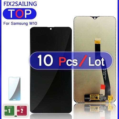 10PCS 6.22'' Display For Samsung Galaxy M10 2019 SM-105 M105F M105DS LCD Touch Screen Sensor And Can Adjust Brightness Parts