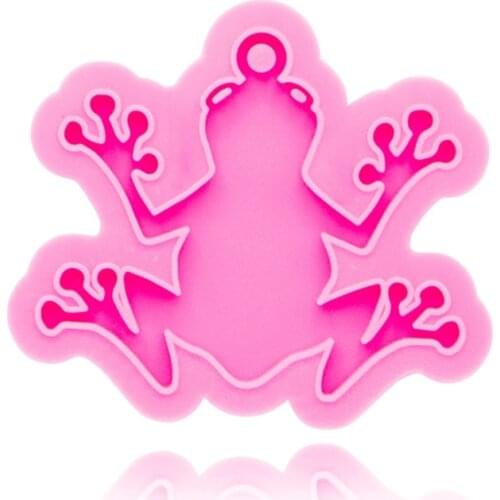 2021 Epoxy Resin Mold Cartoon Frog Shape Keychain Pendant Casting Silicone Mould DIY Crafts Jewelry Decorations Making Tools