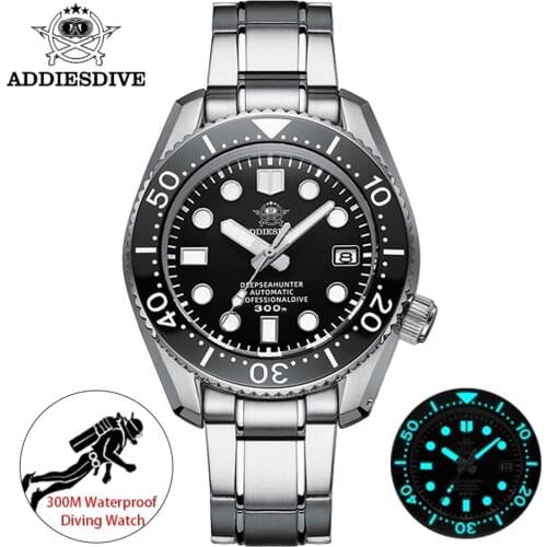 ADDIES Japan SBDX001 300M Dive Watch BGW9 Blue Super Luminous Automatic Watch Ceramic bezel Sapphire 316L Steel Mechanical Watch