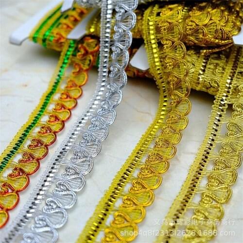 12Meters Costume accessories ethnic opera performance accessories lace trims DIY polyester material lace Ribbon Edges 2.8cm