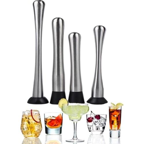 Stainless Steel Bar Mixer Cocktail Muddler Barware Mojito Cocktail DIY Drink Fruit Muddler Crushed Ice Barware Bar Tool