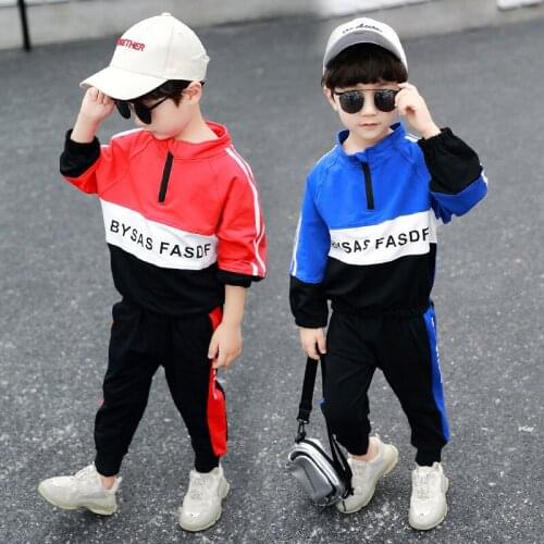 Childrens wear boys spring autumn clothing suit children sweater suit boys clothes long sleeved Toddler Kids sport clothes