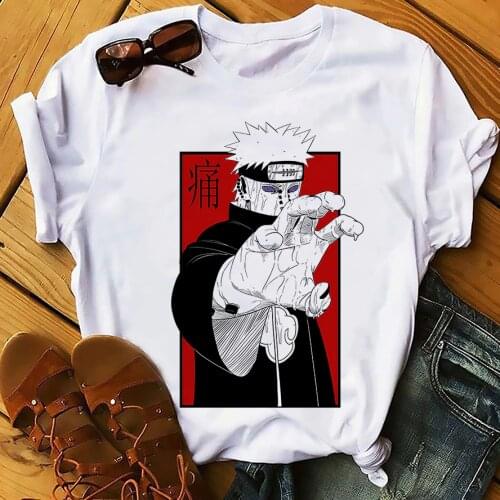 SAD Shinobi ninja and PAIN Shinratensei Akatsuki anime tshirt unisex funny Japan manga t shirt men casual streetwear tee