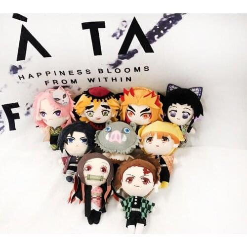 Demon Slayer cute kawaii Action FigurePlush Toy Kimetsu No Yaiba Kamado Tanjirou Tomioka Giyuu Agatsuma Stuffed Dolls Gift