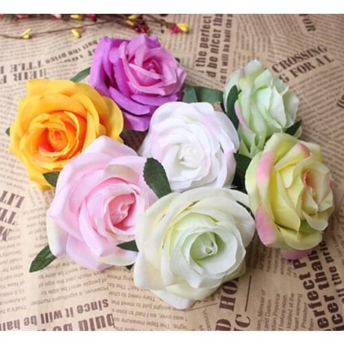 8.5CM artificial roses decorative flower,silk rose heads for diy craft flower arrangements,wrist corsage,wedding arch decoration