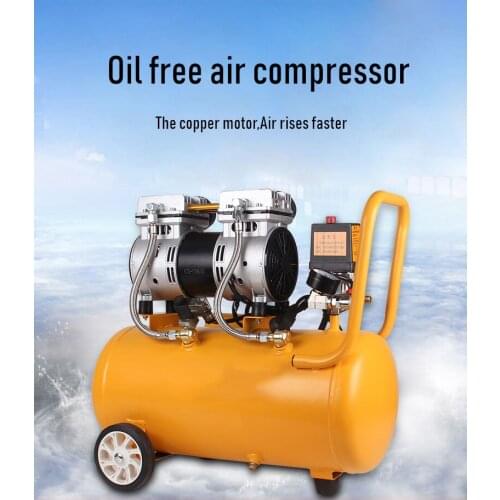 Air Compressor Oil Free Quiet Noise Silent Air Pump For Pneumatic Filling Machine Air Nail Gun Free Shipping 1000w 30L Tank