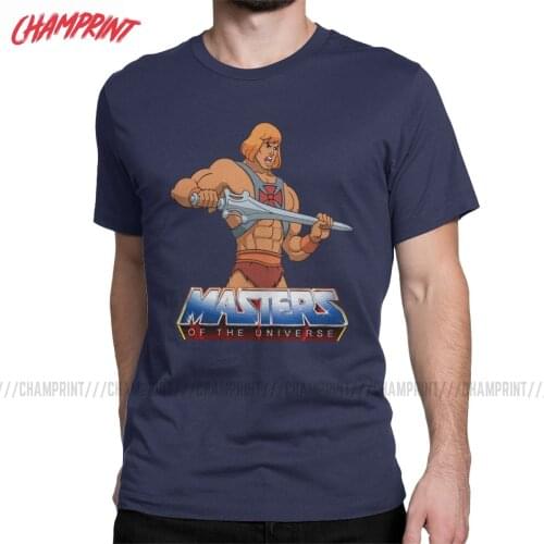 He-Man Masters Of The Universe Logo Mens T Shirts Vintage Tees Short Sleeve Crewneck T-Shirts Cotton Unique Clothes