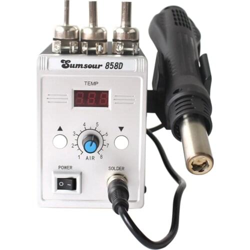 New 858D Digital Display Thermostat Hot Air Gun Desoldering Station Mobile Phone Welding Repair Tool