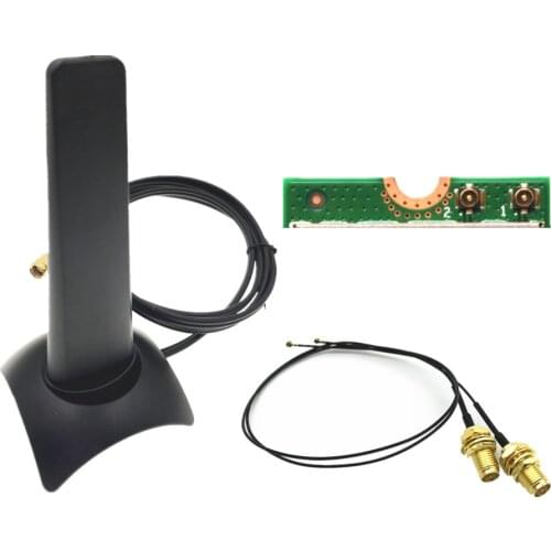 Original Hp Dual Band Wifi Antenna Set for Intel AX200 AX201 9260 9560 8265 8260 7265 7260 NGFF M.2 MINI-PCI-E Card Router