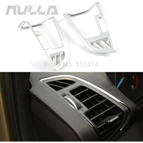 Chrome For Ford Kuga Escape 2017 2018 2019 Dashboard Panel Side Air Outlet Conditioning Vent Cover Trim Decoration Accessories