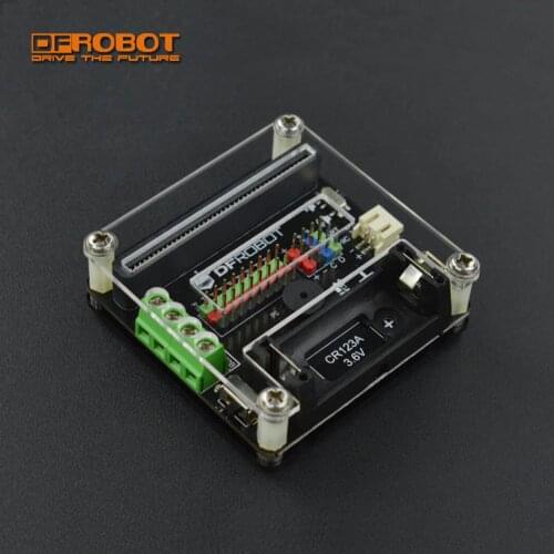 DFRobot Micro: IO-BOX Expansion Board for micro:bit with 2 way driver motor IO I2C serial port Li-ion battery box stable charge