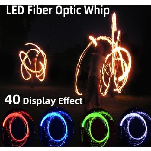 Fiber optic light whip with mixed Fiber optic cable 40 modes and star sky effect for 360-degree dancing Light Up 150cm length