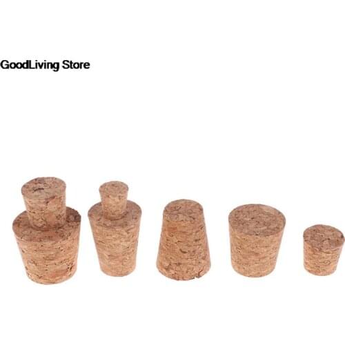 10pcs High Quality Wood Wine Glass Bottle Stopper Kettle Pudding Container Cork Cap Burette Buret Tube Lid 15 Sizes