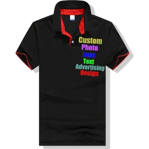 Customized DIY Logo Photo Text Printed Men Male work Team Company Patchwork Female Custom Class Unifom Short Sleeve shirts 2019