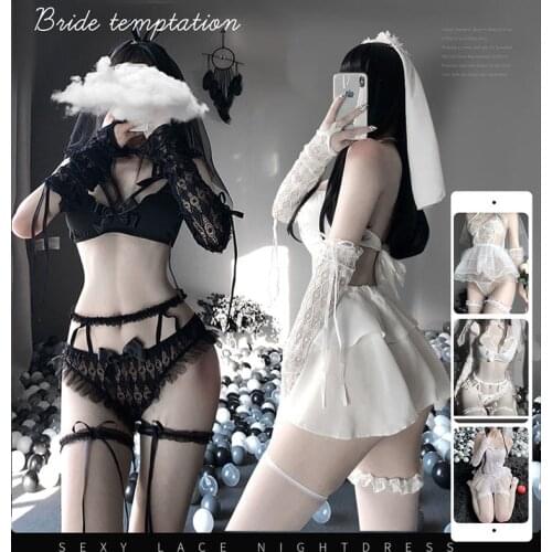 Sexy Erotic Cosplay Wedding Dress Lingerie Costumes Hot Bridesmaid Type Lesbian Temptation Porn Lace Cute Uniform Shop For Women