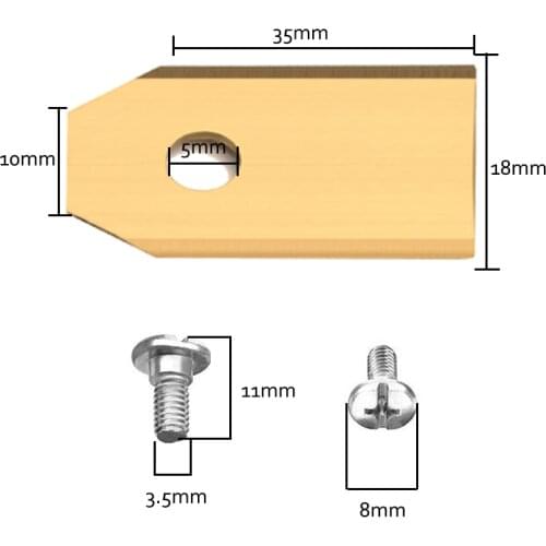 Lawn Mower Replacement Blade Titanium Electroplating For Husqvama for WORX LANDROID Silver / Gold Stainless Steel 30 Pcs 2021