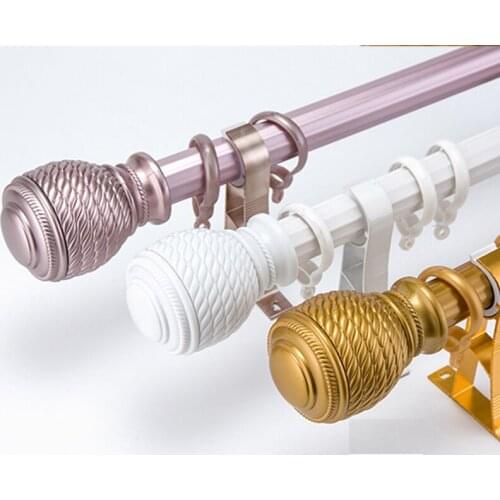Thicken Aluminum Alloy Curtain Poles Fashion Decoration Durable Single Double Curtain Rods Track Accessories Customized