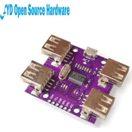 1pcs CJMCU-204 Hi-Speed USB 2.0 HUB DC Controller 4 Port USB Hub 5V 500mA