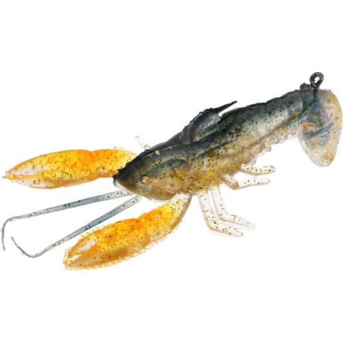 14g 8cm High Quality Artificial Fishing Lures Bionics Soft Silicone Lobster Fishing Lure Bionic Worm Shrimp Bait Fishing Tackles