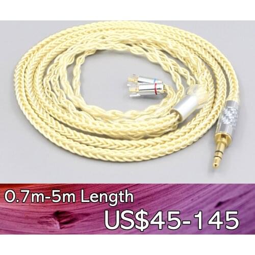 LN007612 8 Core Gold Plated + Palladium Silver OCC Alloy Cable For UE11 UE18 pro QDC Gemini-S Anole V3-C V3-S V6-C Earphone