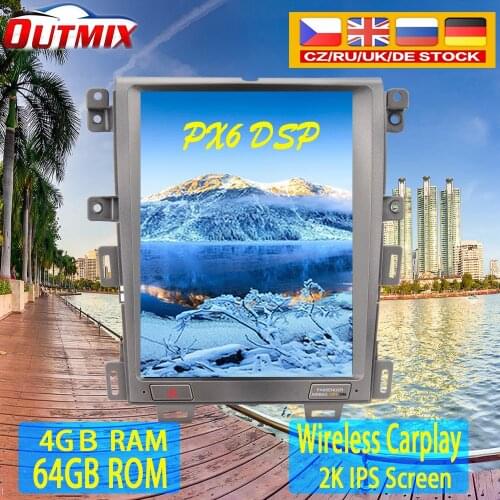 Tesla Style Android 9 4+64GB Car GPS Navigation For Ford EDGE 2007-2014 Carplay Head Unit Multimedia Player Radio Stereo Car GPS